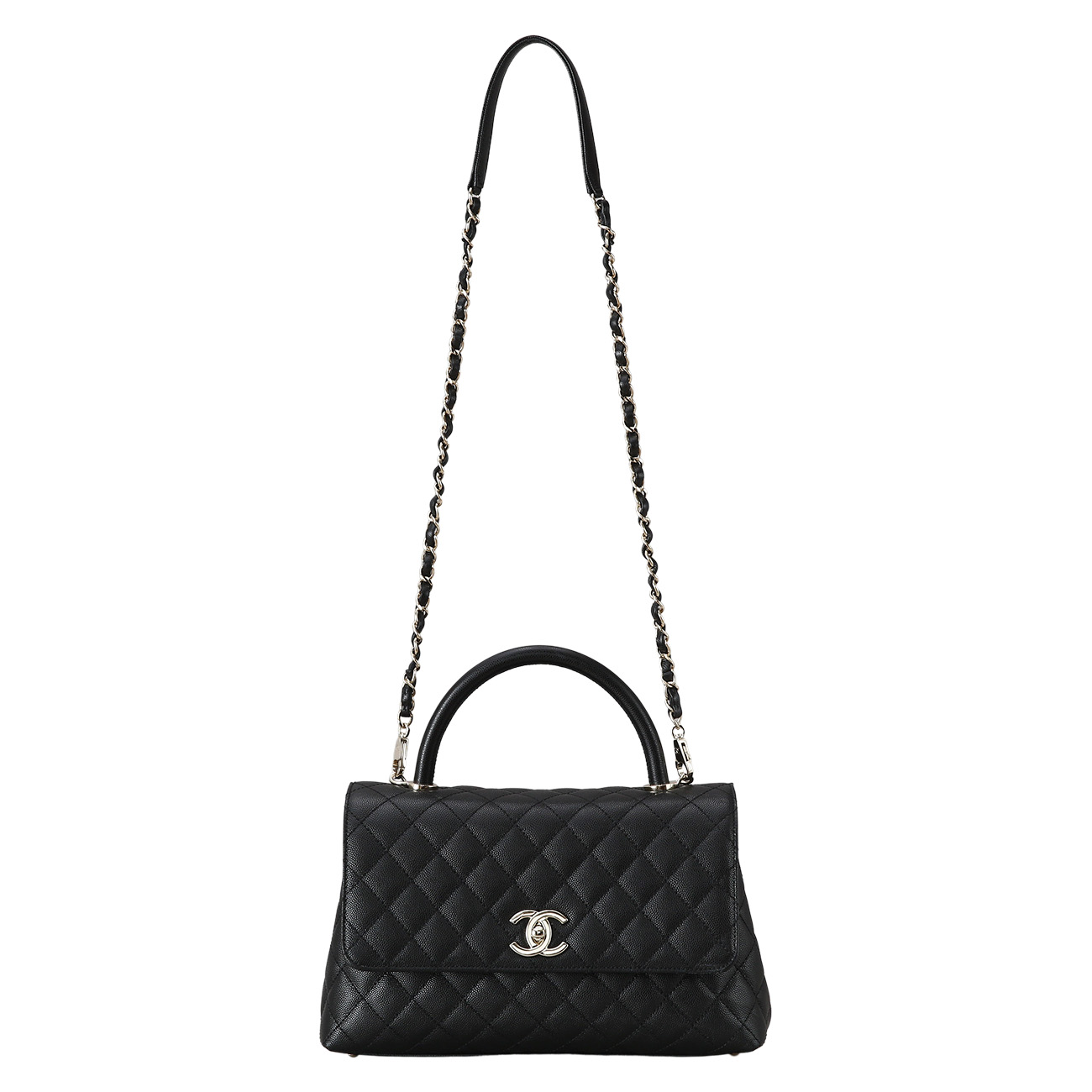 CHANEL(USED)샤넬 캐비어 코코핸들 미듐