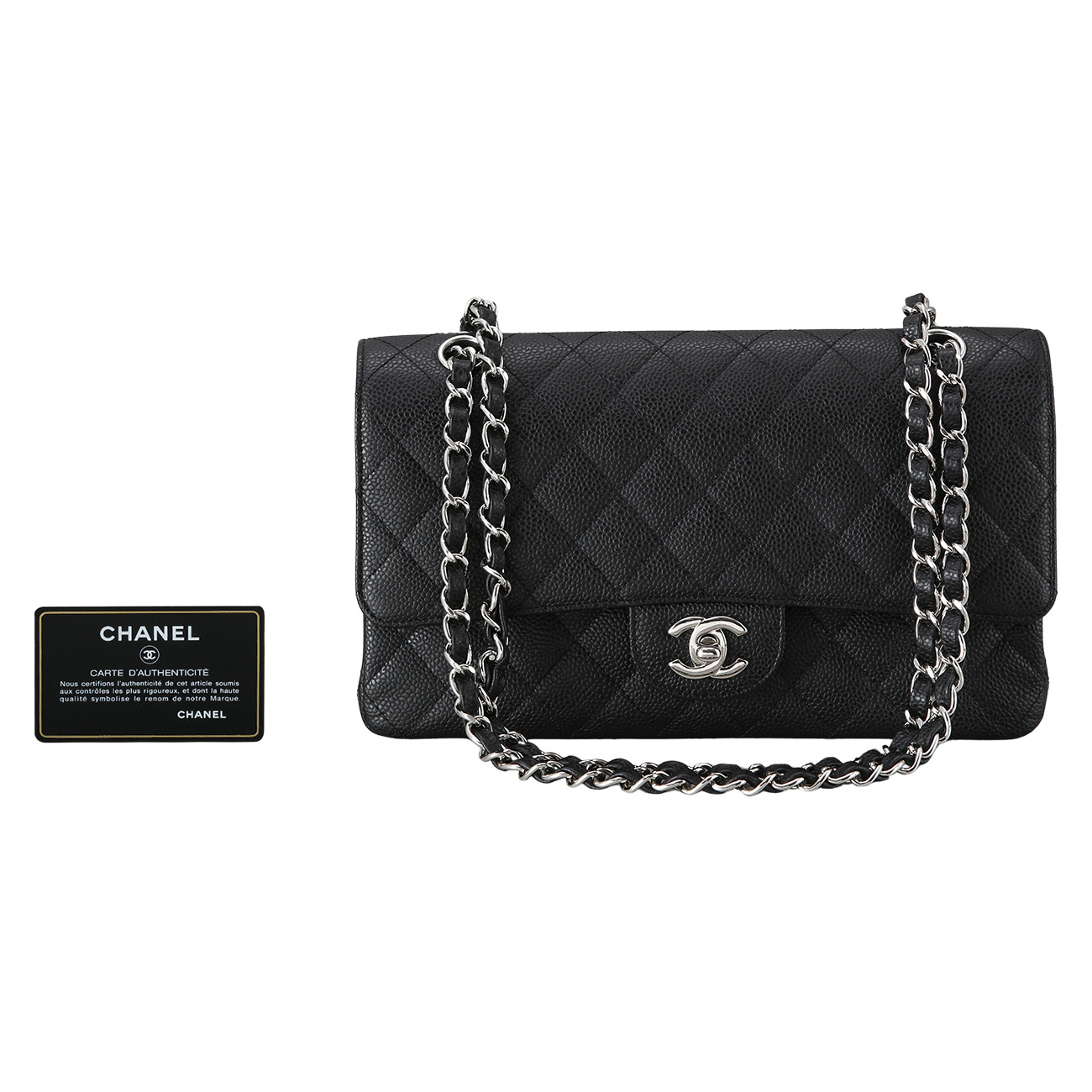 CHANEL(USED)샤넬 캐비어 클래식 미듐 플랩백