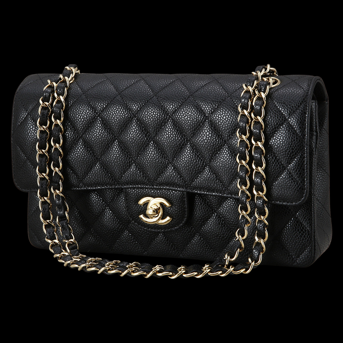CHANEL(USED)샤넬 클래식 캐비어 미듐