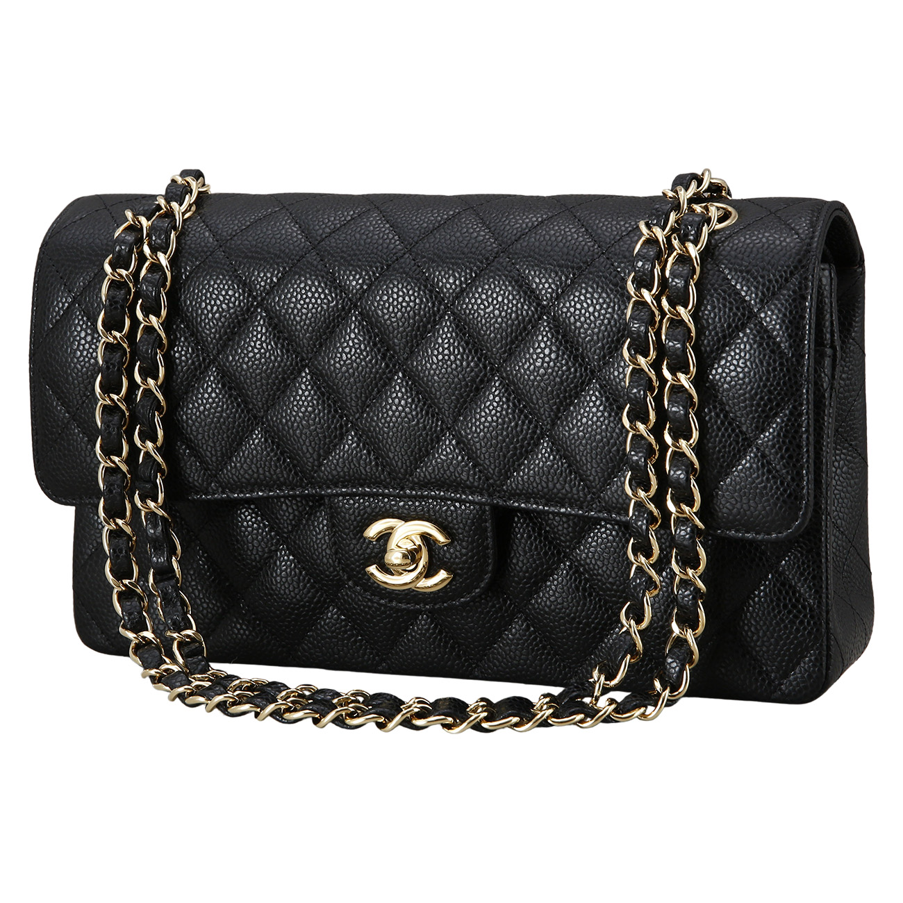 CHANEL(USED)샤넬 클래식 캐비어 미듐