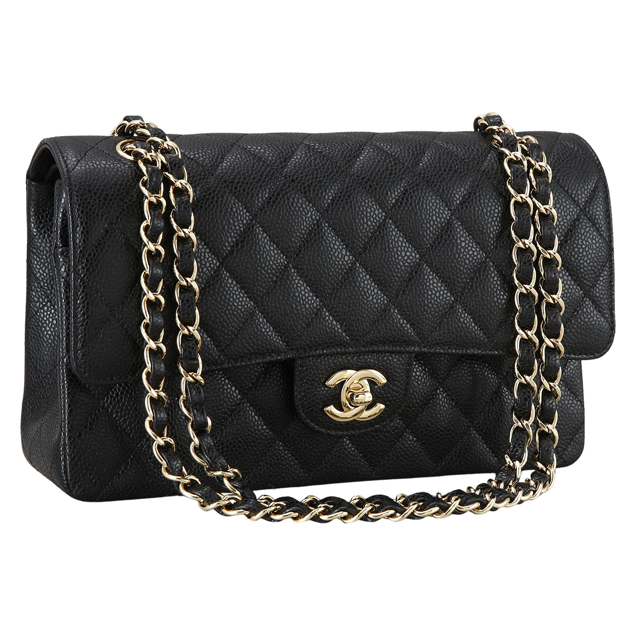 CHANEL(USED)샤넬 클래식 캐비어 미듐