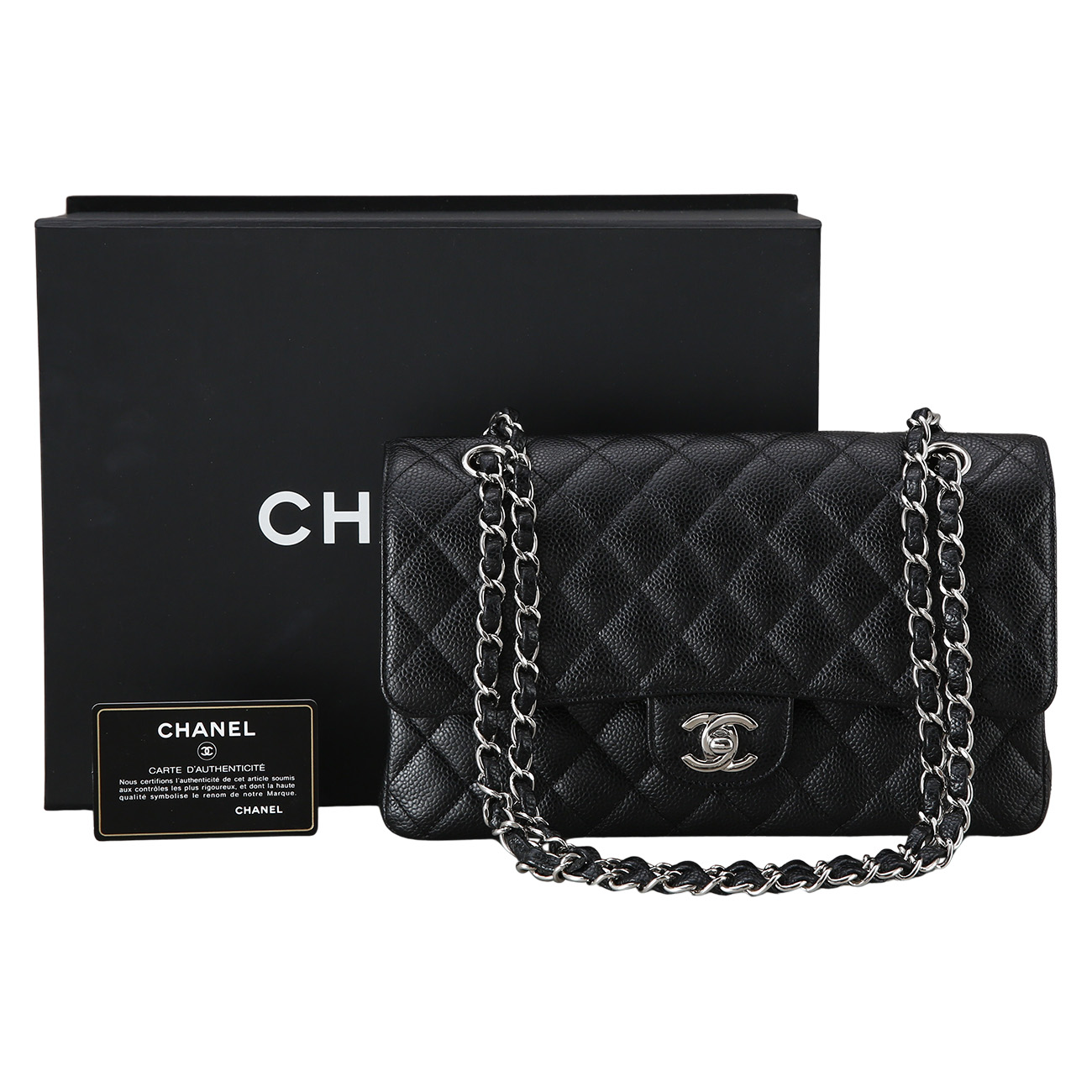 CHANEL(USED)샤넬 클래식 캐비어 미듐