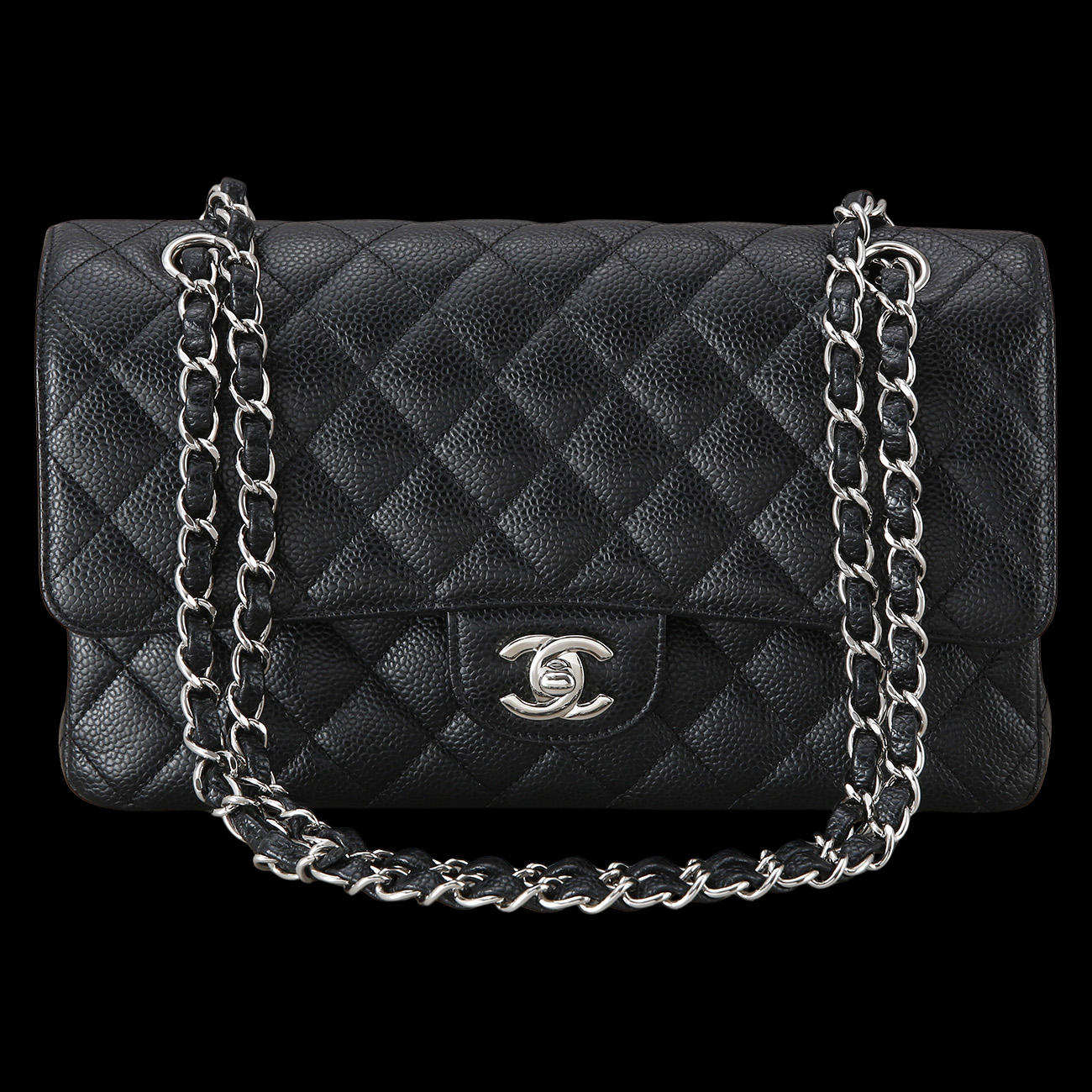 CHANEL(USED)샤넬 클래식 캐비어 미듐