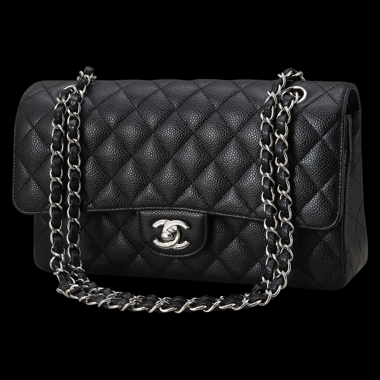 CHANEL(USED)샤넬 클래식 캐비어 미듐
