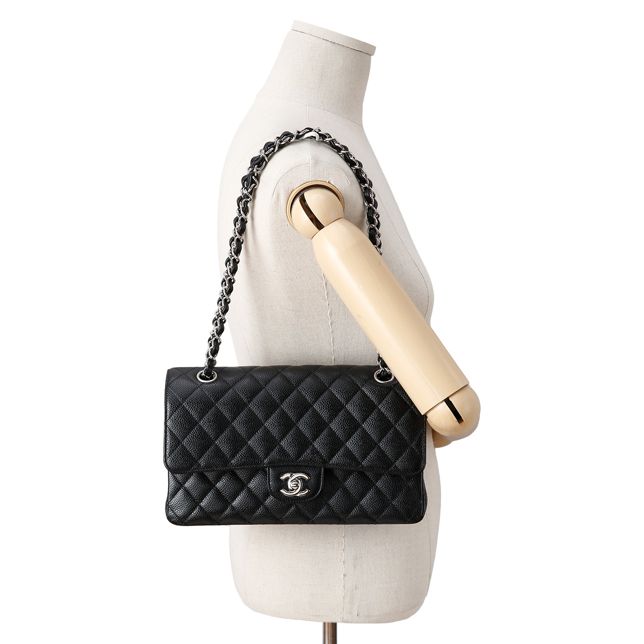 CHANEL(USED)샤넬 클래식 캐비어 미듐