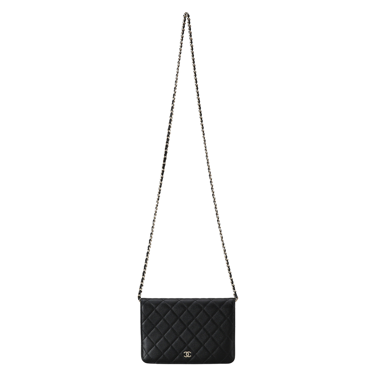 CHANEL(USED)샤넬 AP2595 시즌 캐비어 투인원 체인 클러치백