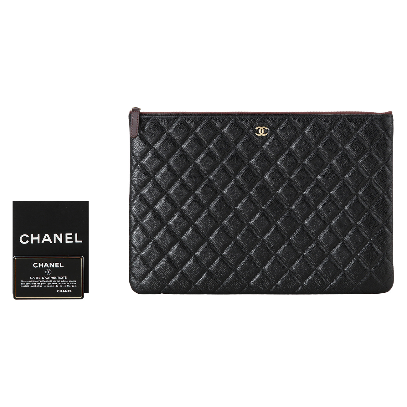 CHANEL(USED)샤넬 캐비어 클래식 클러치 라지