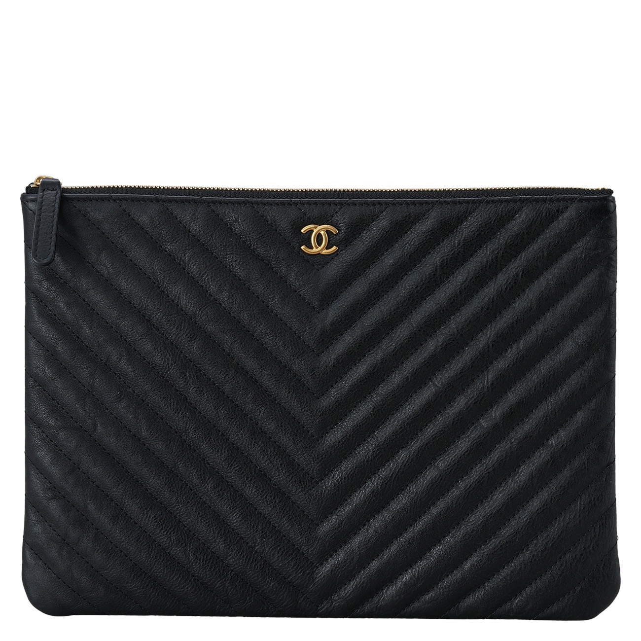 CHANEL(USED)샤넬 클래식 쉐브론 클러치 미듐