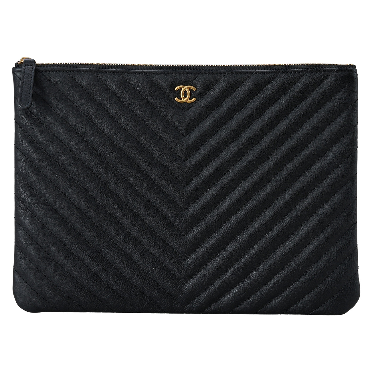 CHANEL(USED)샤넬 클래식 쉐브론 클러치 미듐