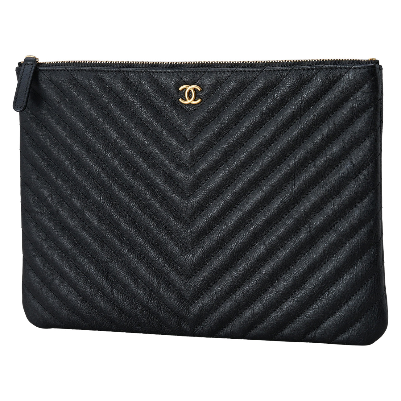 CHANEL(USED)샤넬 클래식 쉐브론 클러치 미듐