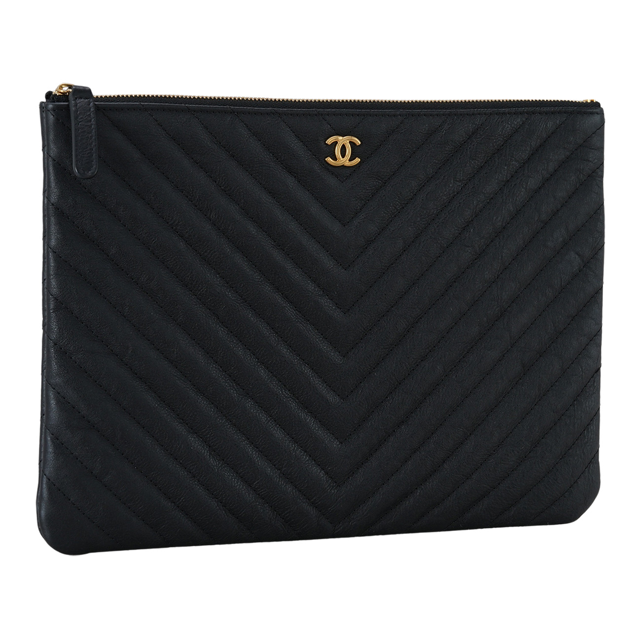 CHANEL(USED)샤넬 클래식 쉐브론 클러치 미듐