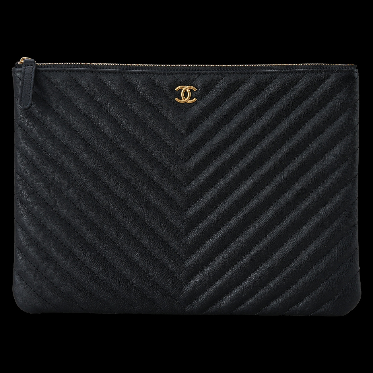 CHANEL(USED)샤넬 클래식 쉐브론 클러치 미듐