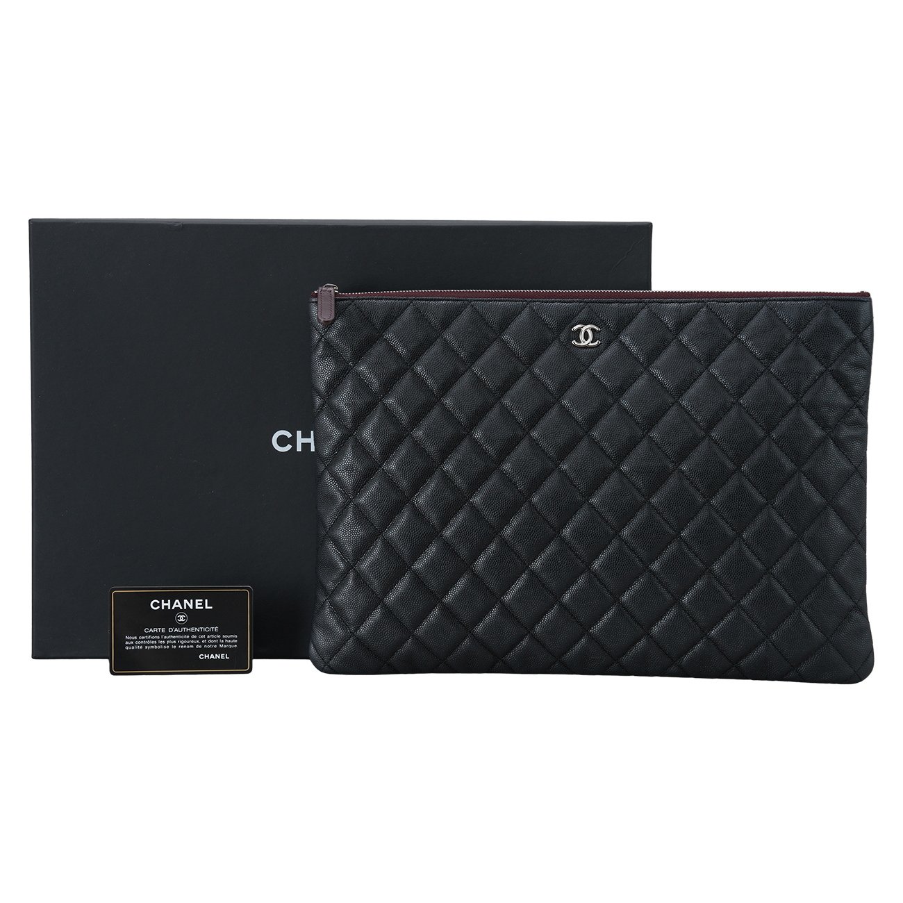 CHANEL(USED)샤넬 캐비어 클래식 라지 클러치