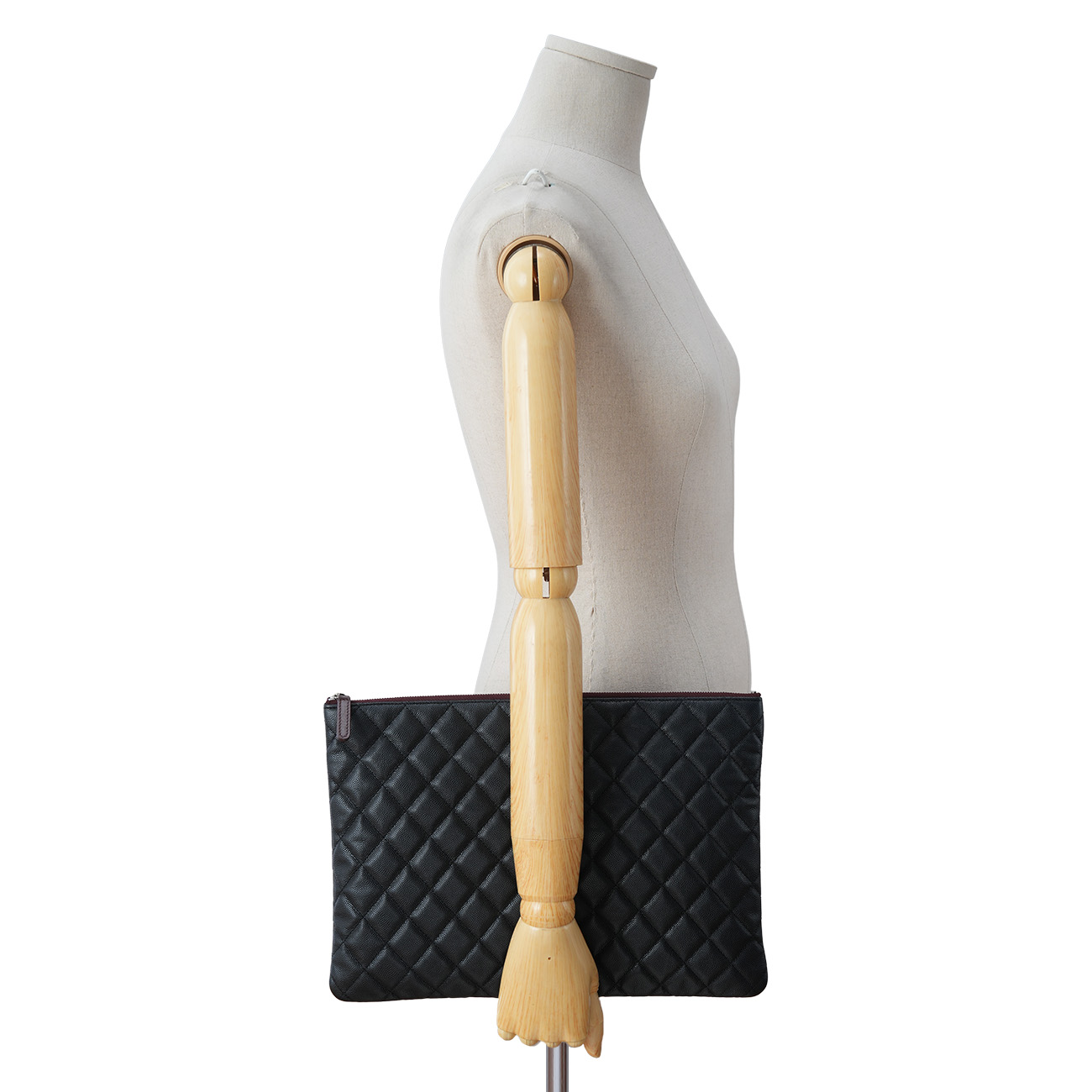 CHANEL(USED)샤넬 캐비어 클래식 라지 클러치