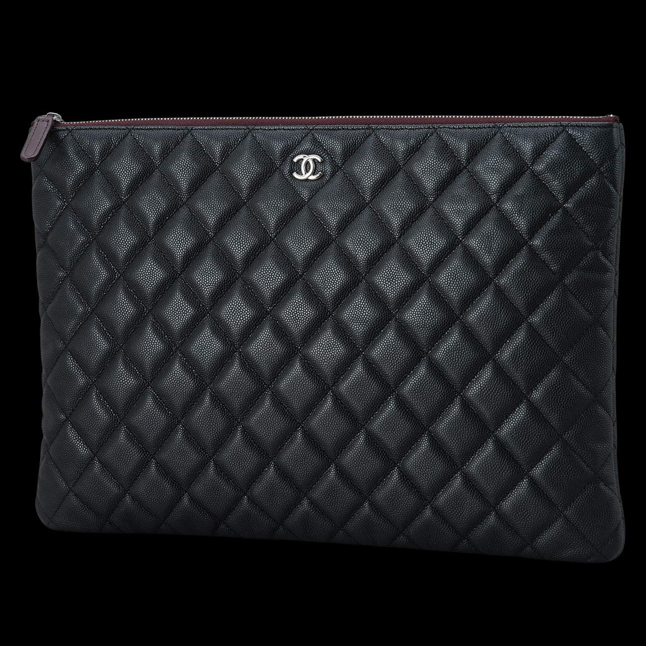 CHANEL(USED)샤넬 캐비어 클래식 라지 클러치