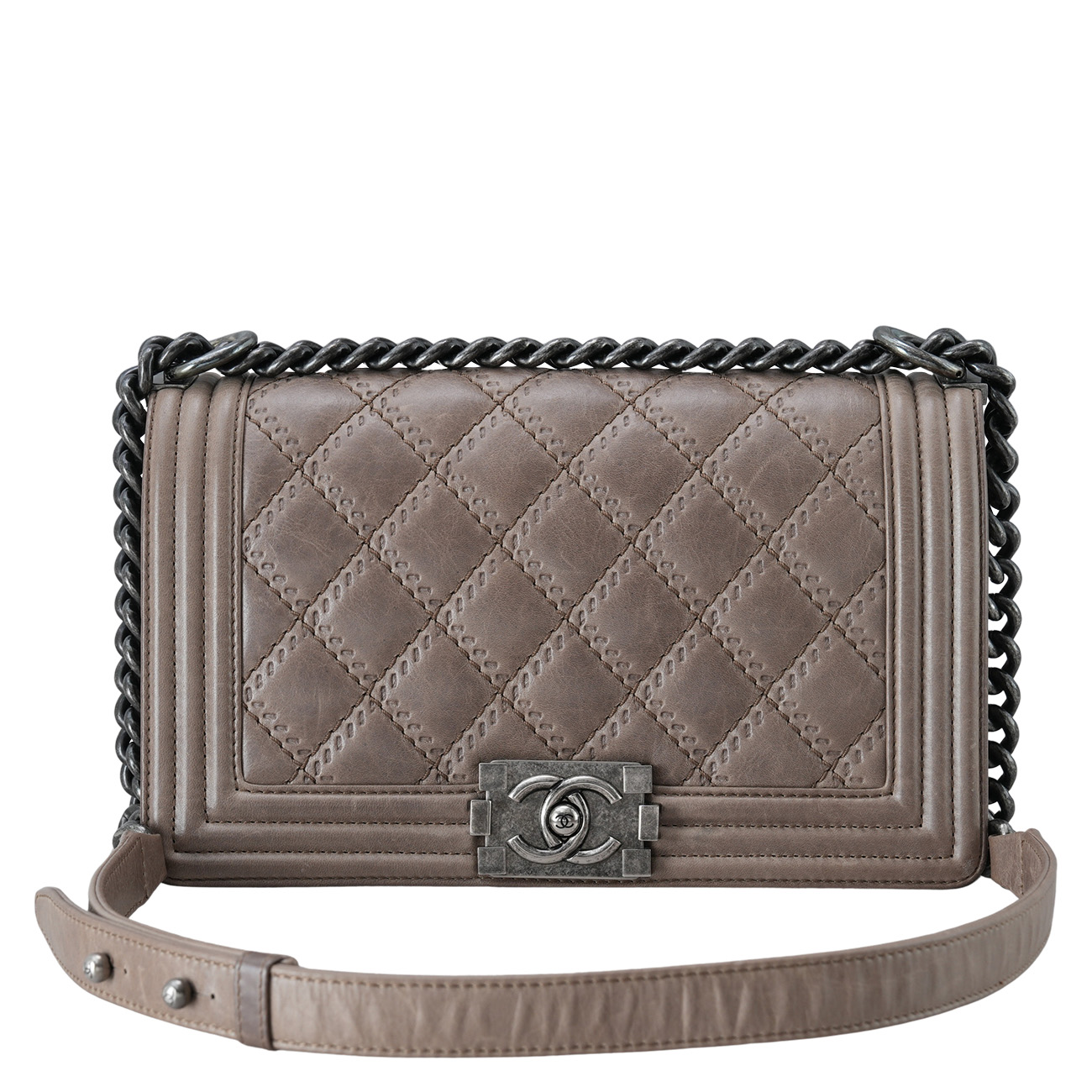 CHANEL(USED)샤넬 시즌 보이샤넬 미듐 플랩백