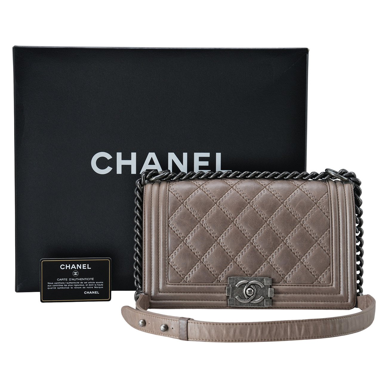 CHANEL(USED)샤넬 시즌 보이샤넬 미듐 플랩백