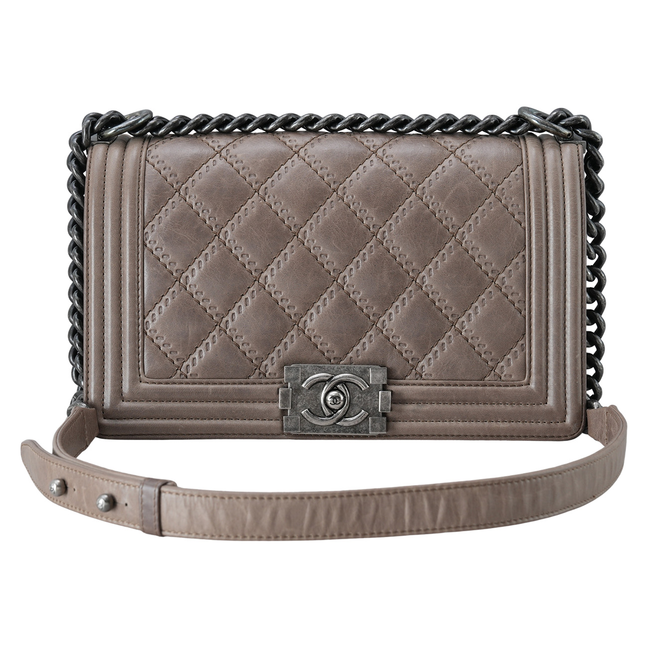 CHANEL(USED)샤넬 시즌 보이샤넬 미듐 플랩백