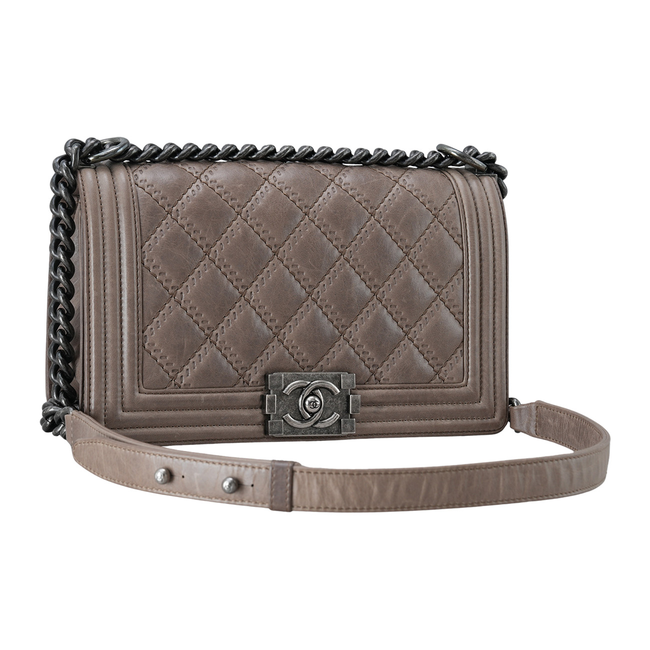 CHANEL(USED)샤넬 시즌 보이샤넬 미듐 플랩백