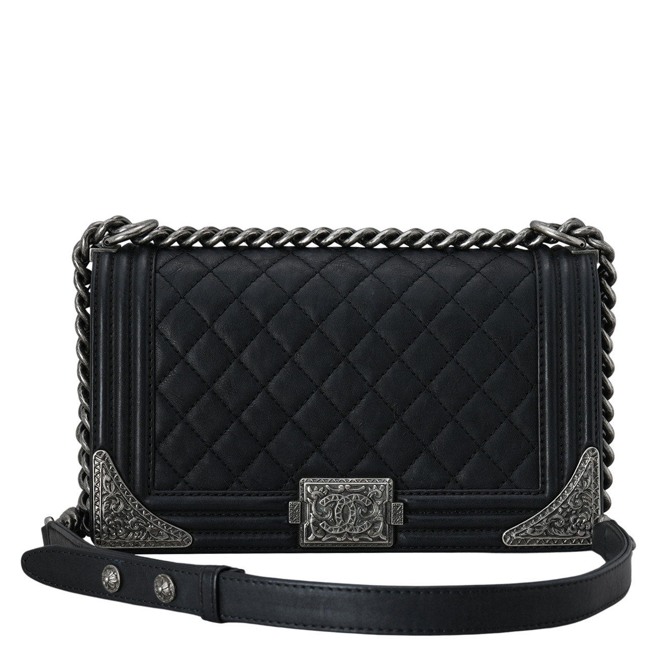 CHANEL(USED)샤넬 시즌 보이샤넬 미듐 플랩백