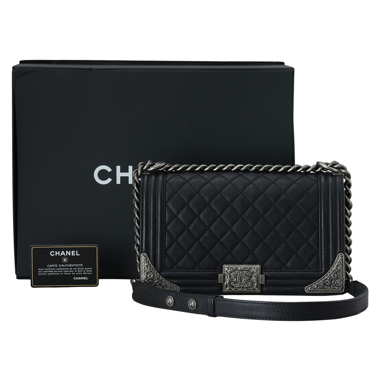 CHANEL(USED)샤넬 시즌 보이샤넬 미듐 플랩백