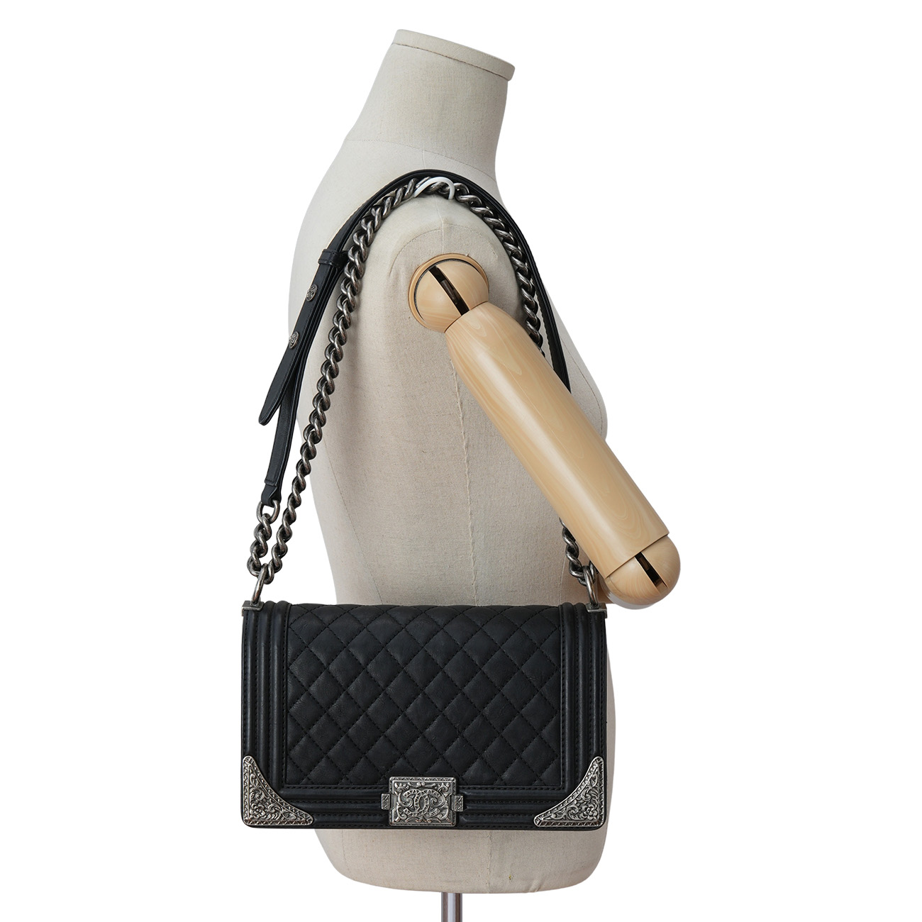 CHANEL(USED)샤넬 시즌 보이샤넬 미듐 플랩백