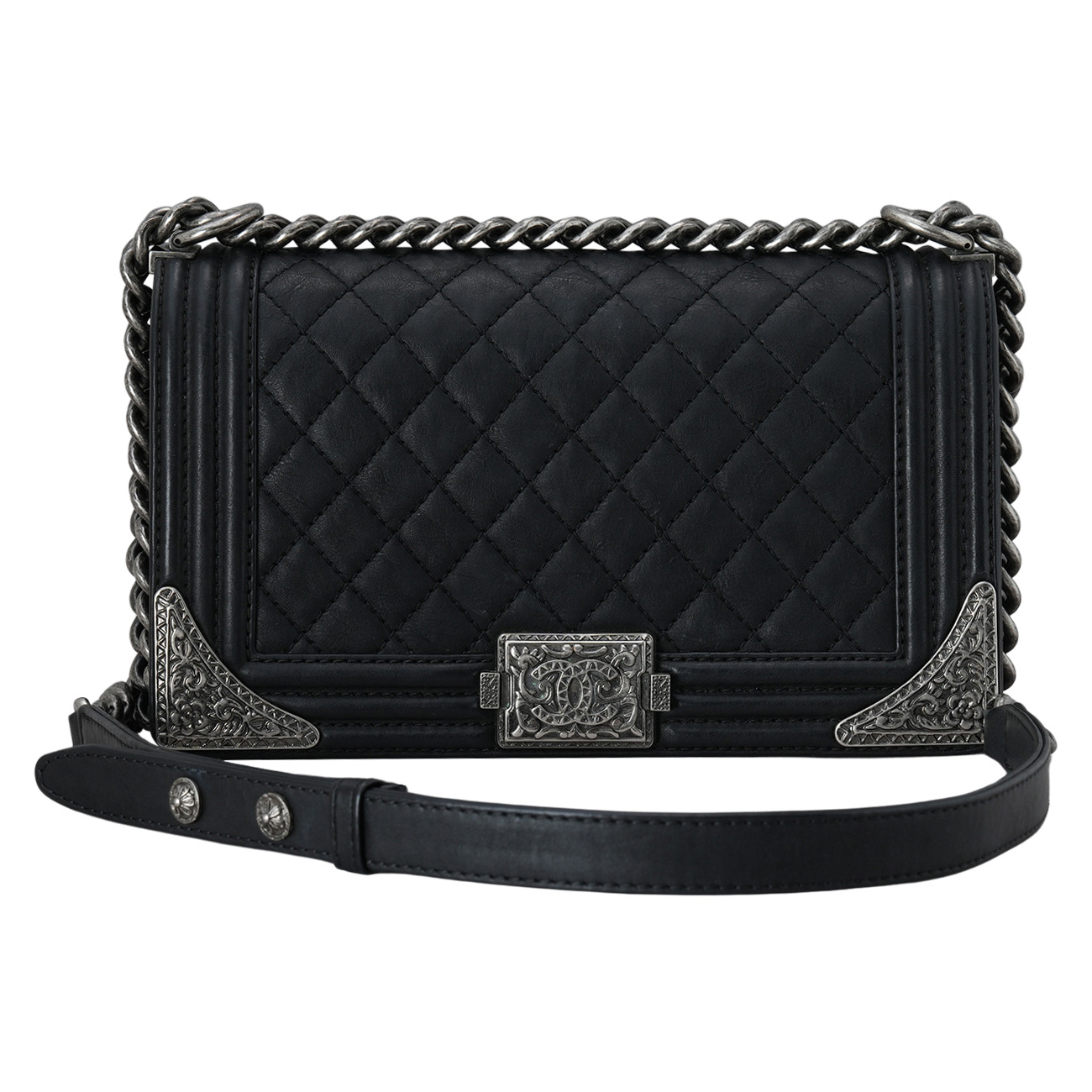 CHANEL(USED)샤넬 시즌 보이샤넬 미듐 플랩백