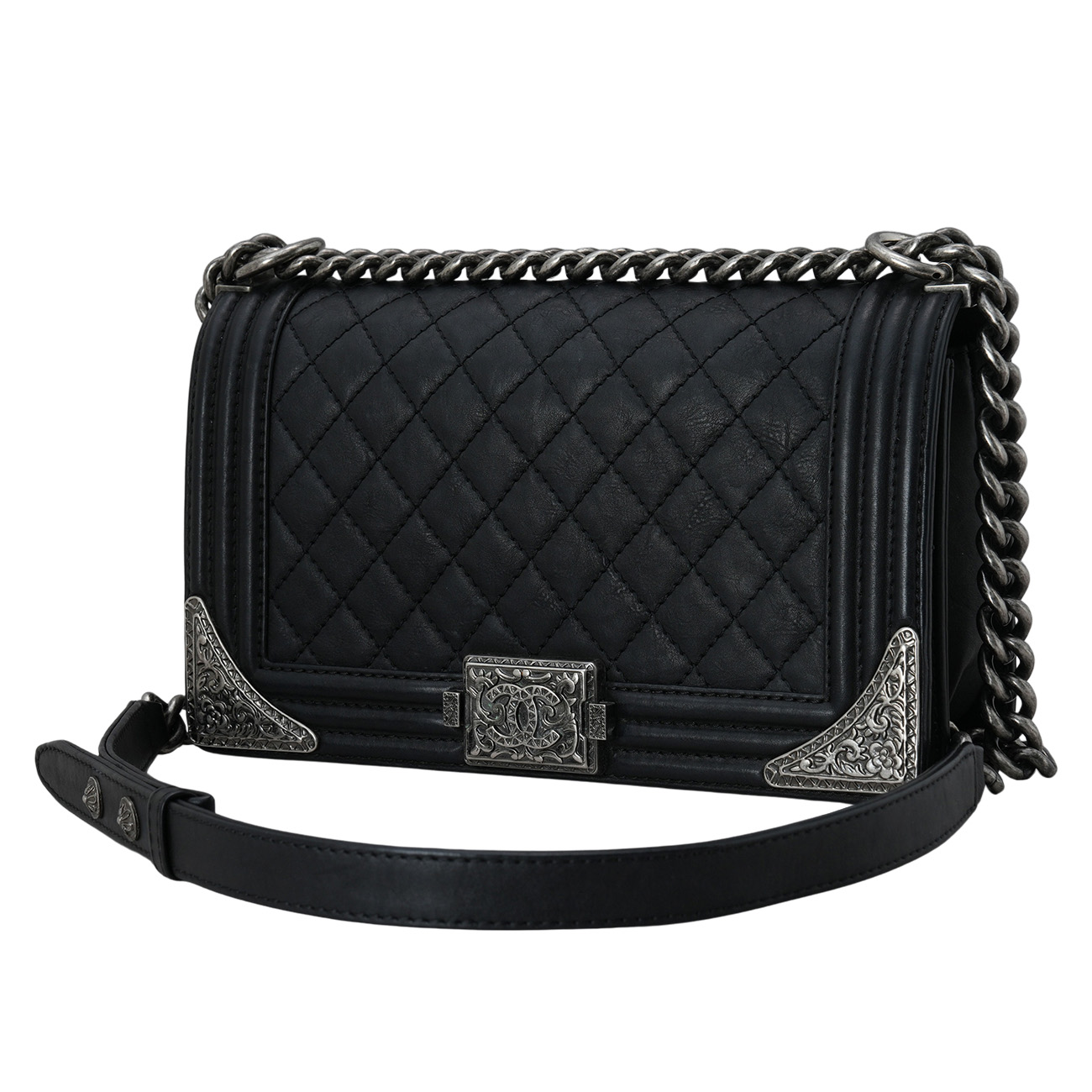 CHANEL(USED)샤넬 시즌 보이샤넬 미듐 플랩백