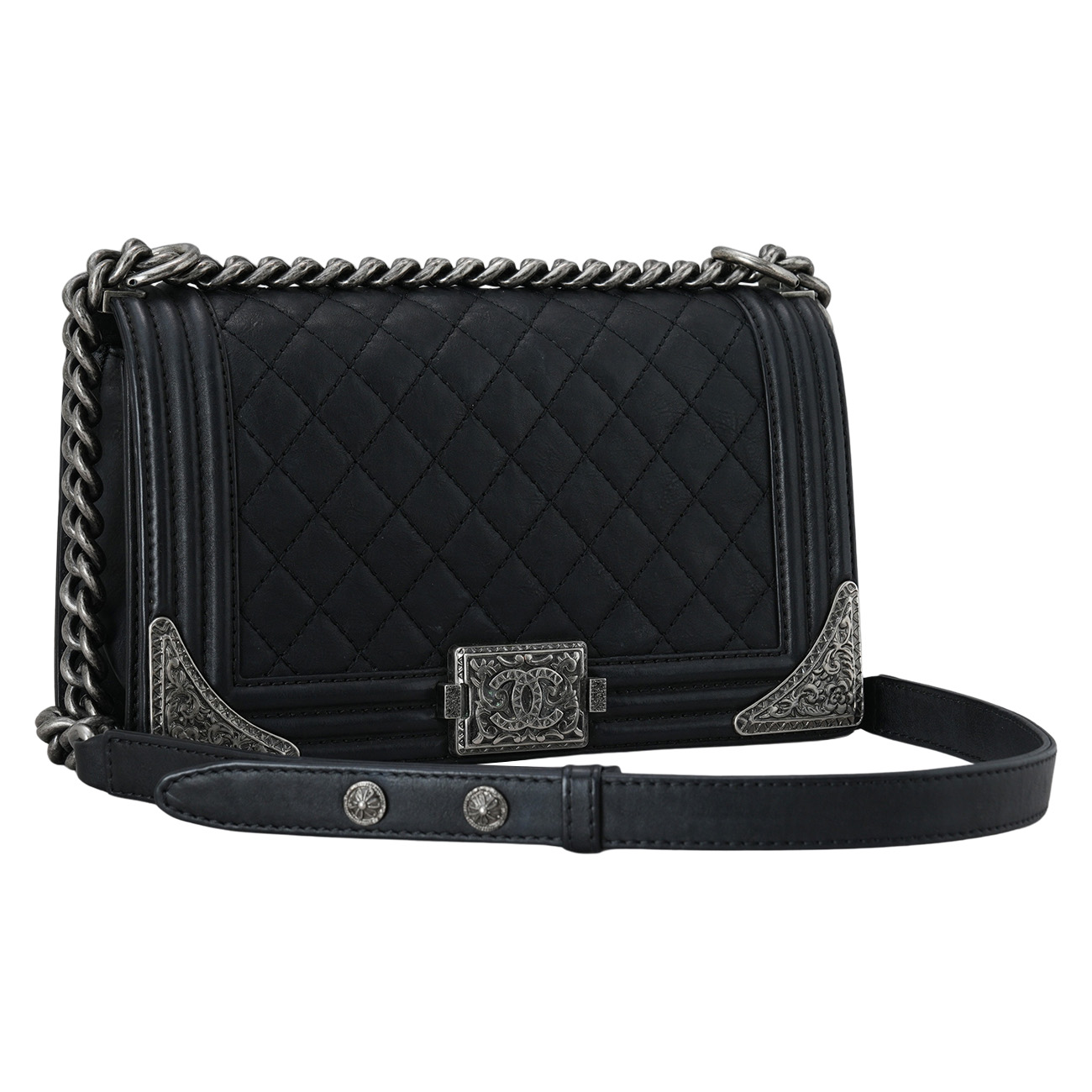 CHANEL(USED)샤넬 시즌 보이샤넬 미듐 플랩백