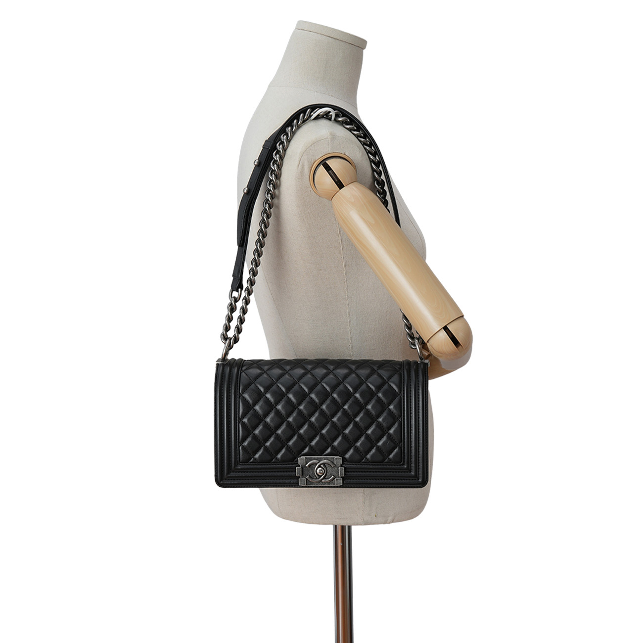 CHANEL(USED)샤넬 램스킨 보이샤넬 미듐 플랩백