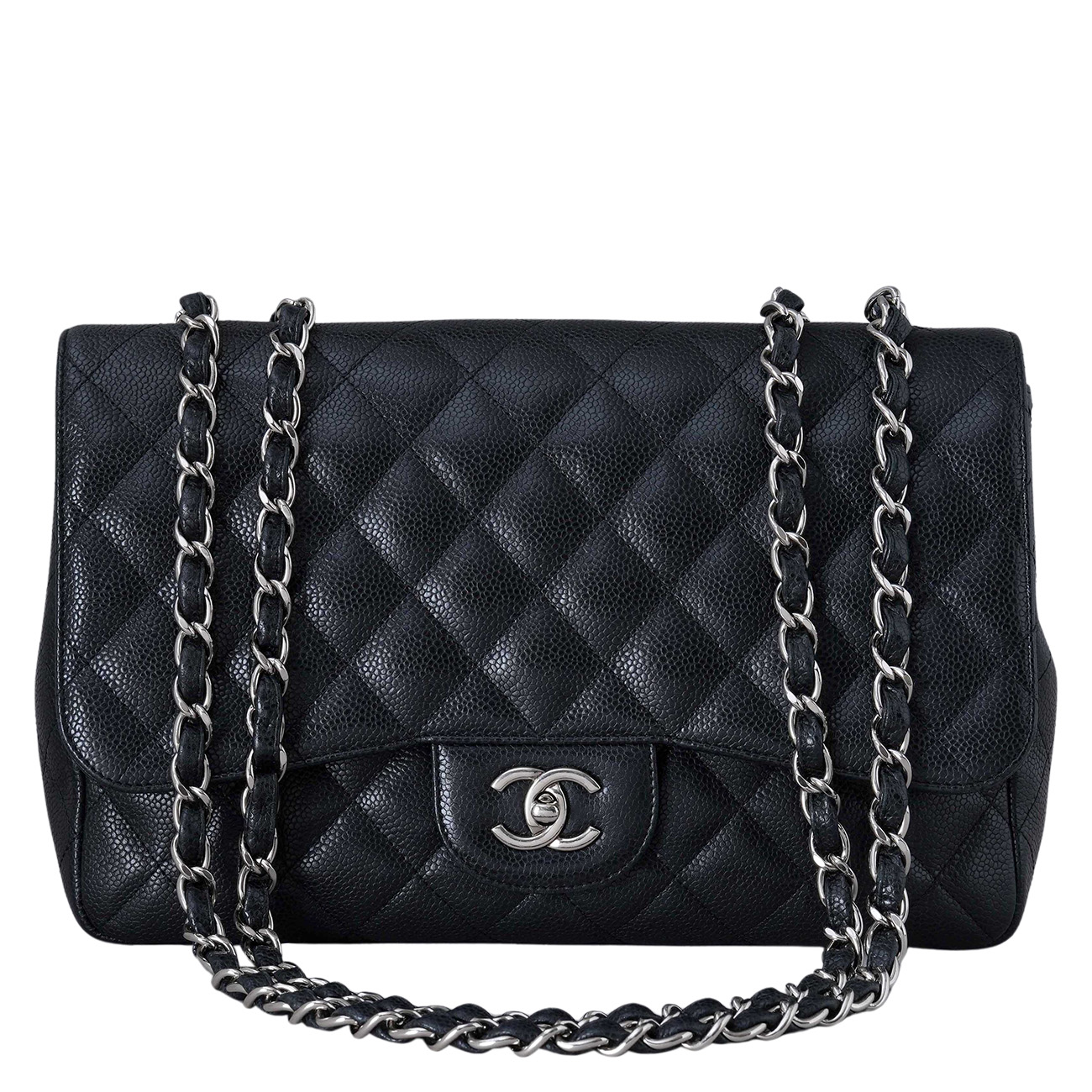 CHANEL(USED)샤넬 캐비어 클래식 라지 원플랩백