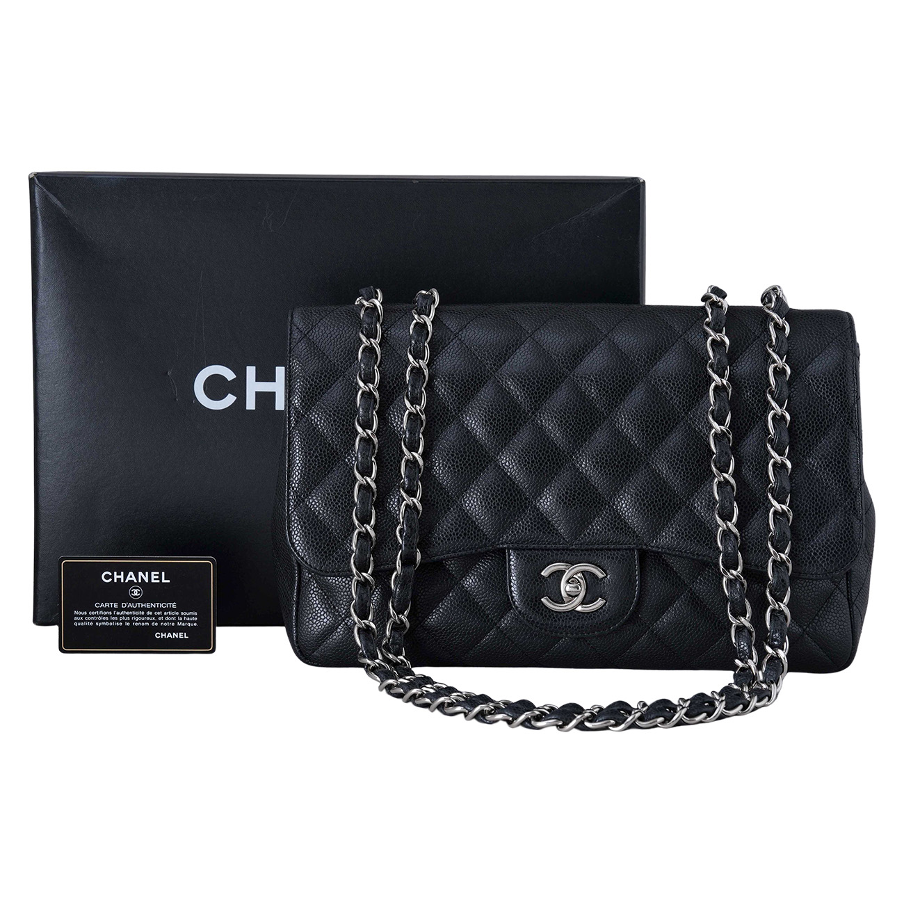 CHANEL(USED)샤넬 캐비어 클래식 라지 원플랩백