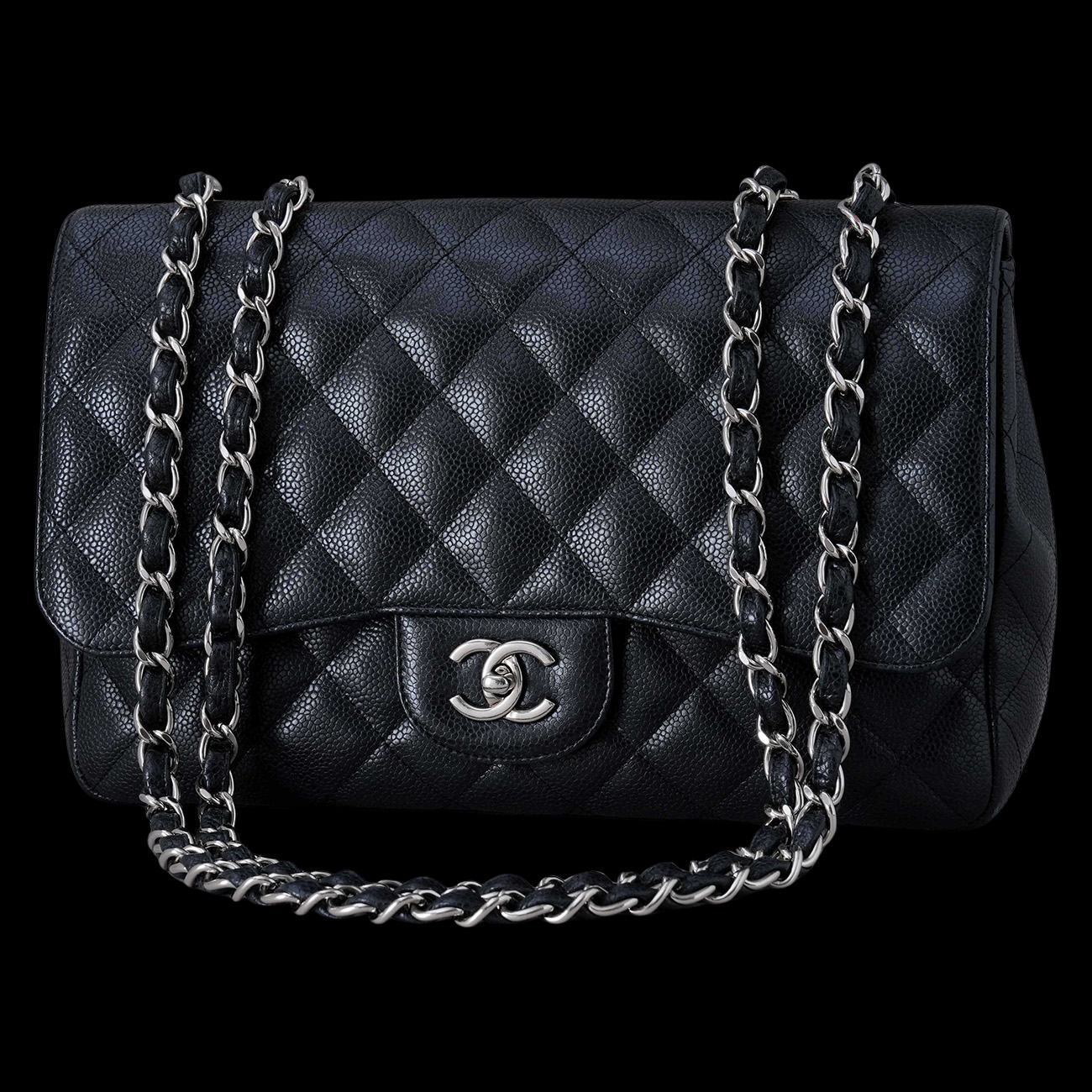 CHANEL(USED)샤넬 캐비어 클래식 라지 원플랩백
