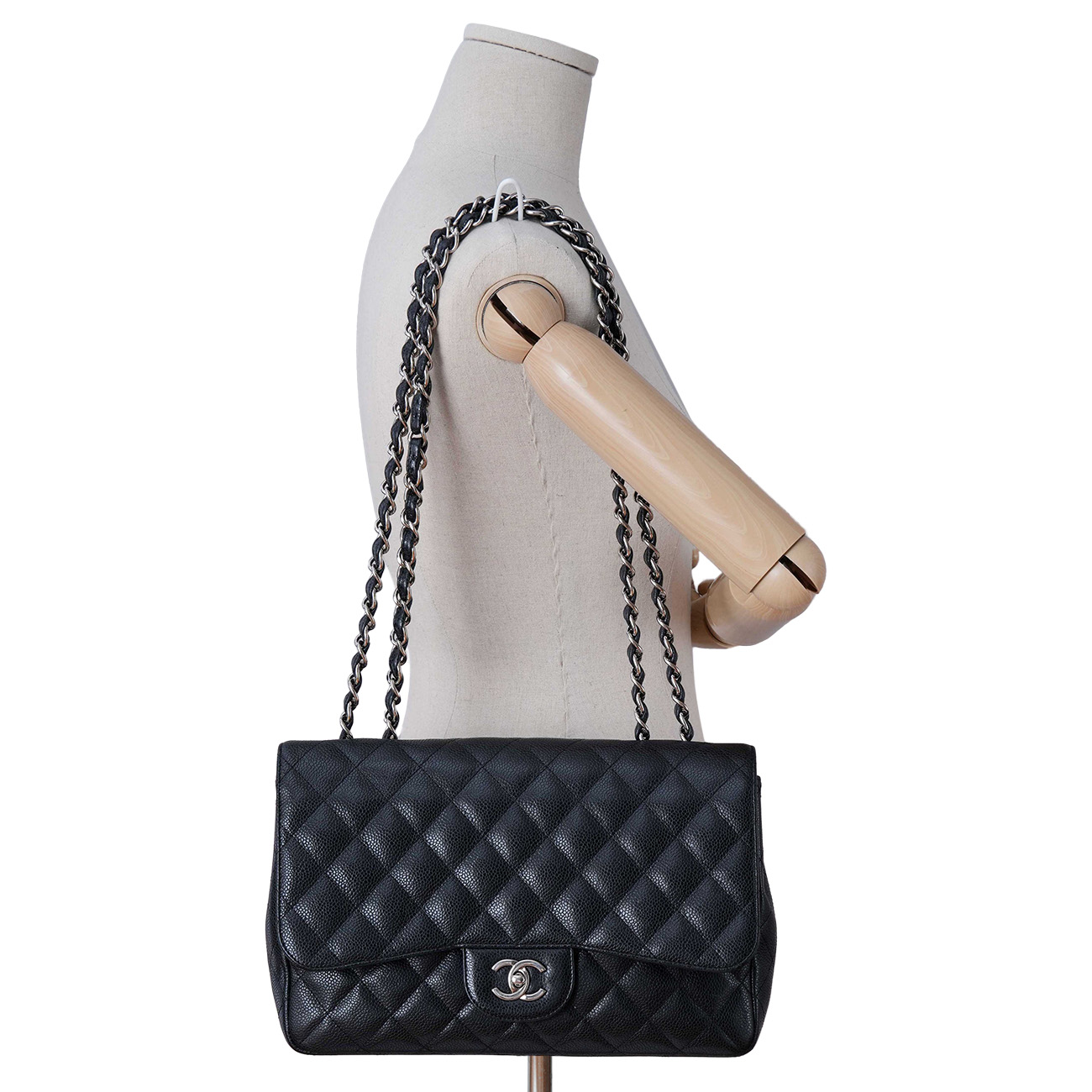 CHANEL(USED)샤넬 캐비어 클래식 라지 원플랩백