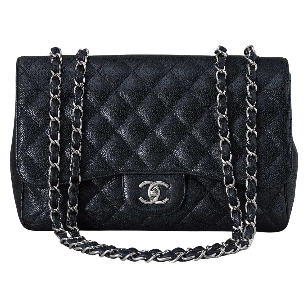 CHANEL(USED)샤넬 캐비어 클래식 라지 원플랩백