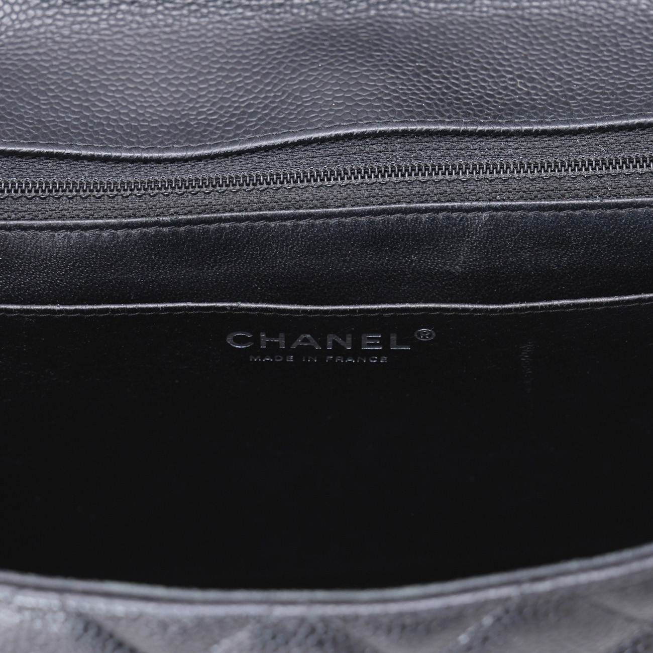 CHANEL(USED)샤넬 캐비어 클래식 라지 원플랩 블랙