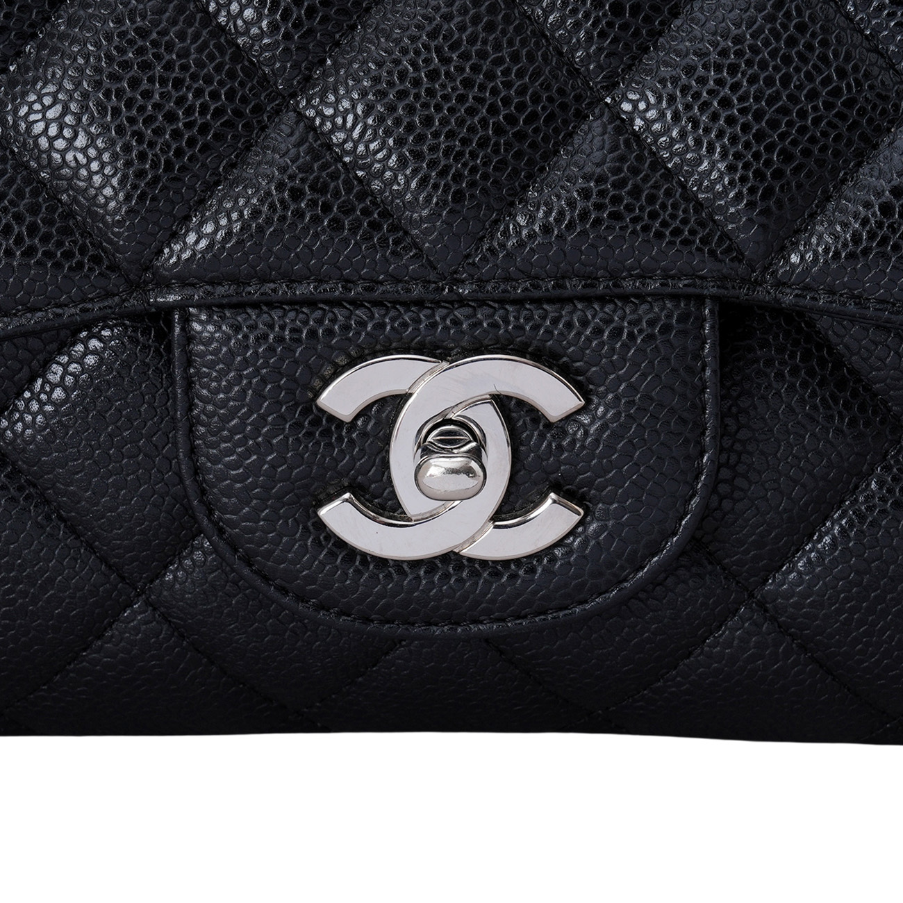 CHANEL(USED)샤넬 캐비어 클래식 라지 원플랩 블랙