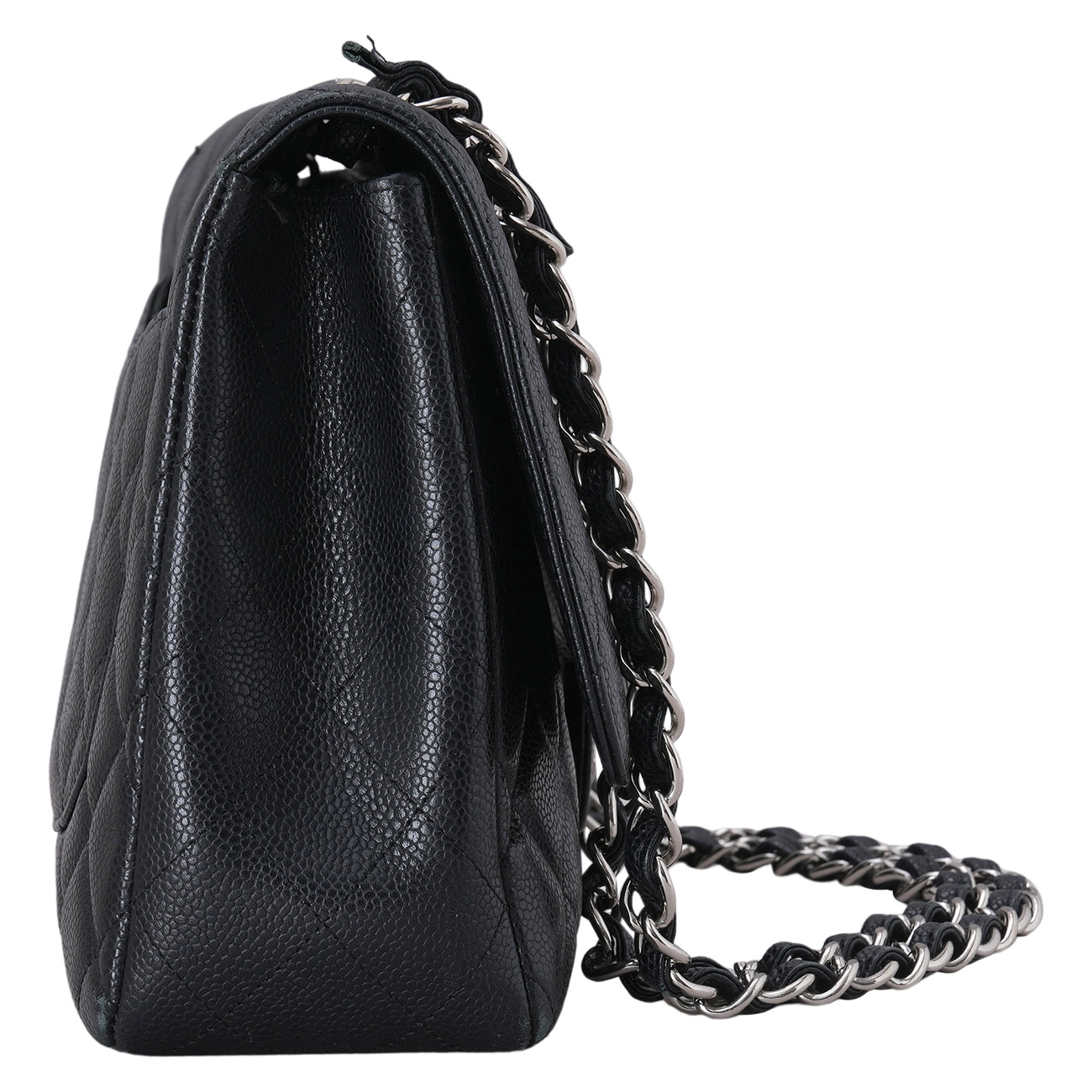 CHANEL(USED)샤넬 캐비어 클래식 라지 원플랩 블랙