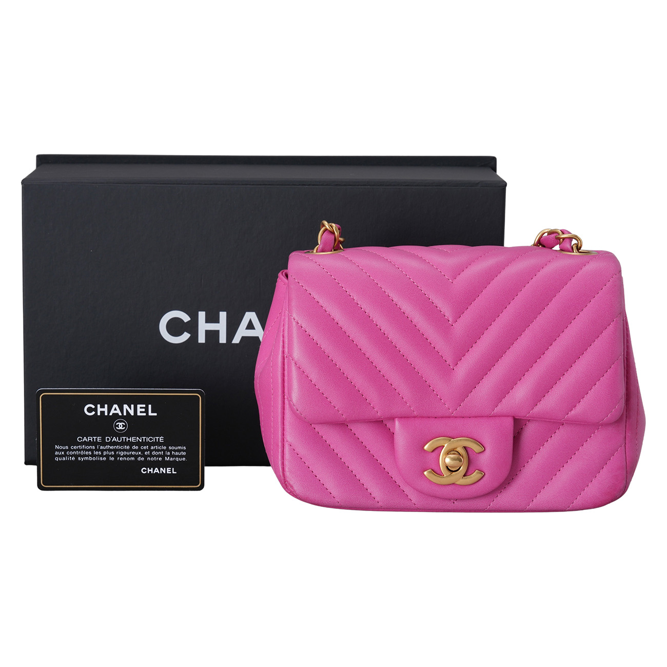 CHANEL(USED)샤넬 클래식 쉐브론 쁘띠삭