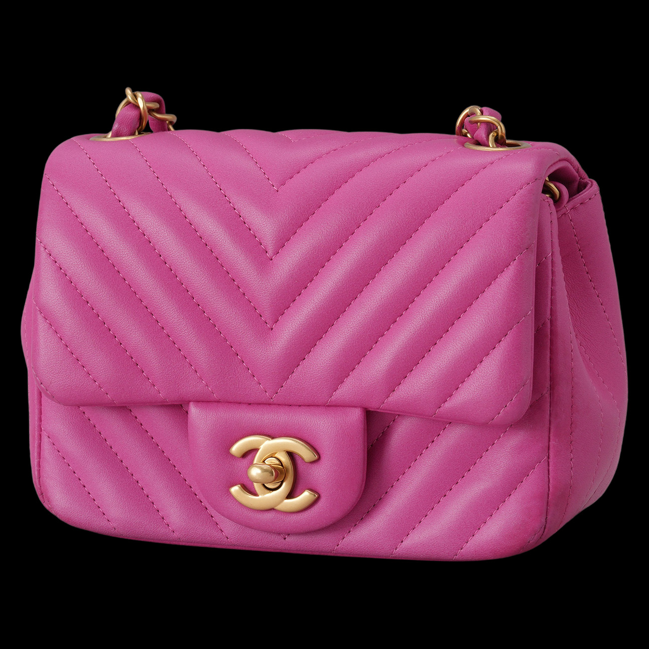 CHANEL(USED)샤넬 클래식 쉐브론 쁘띠삭