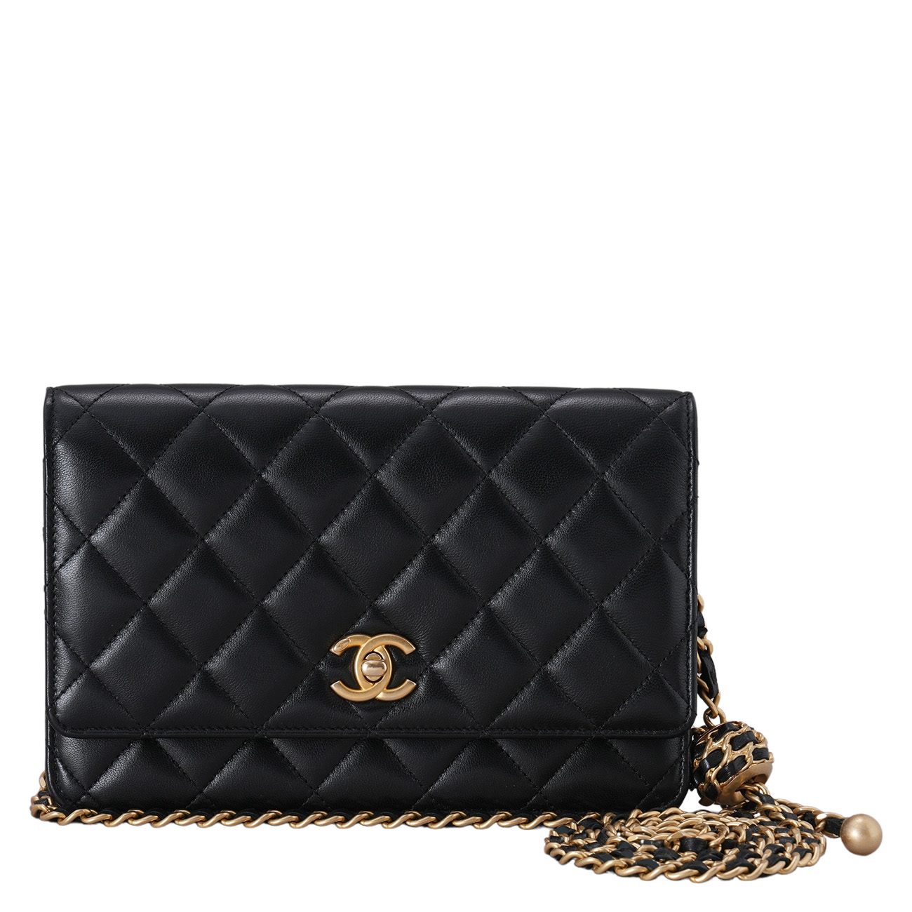 CHANEL(USED)샤넬 AP1450 램스킨 클래식 골든볼 WOC