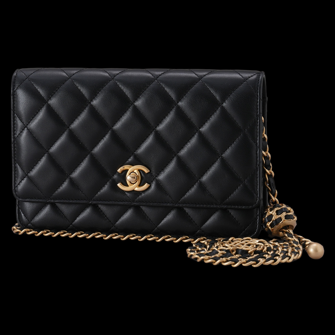 CHANEL(USED)샤넬 AP1450 램스킨 클래식 골든볼 WOC