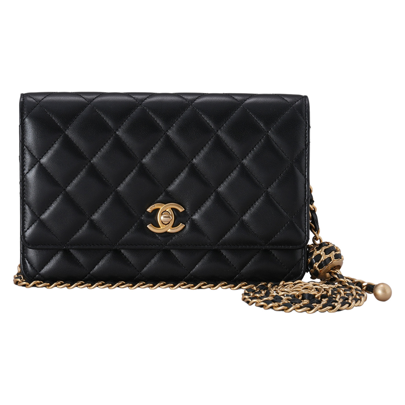 CHANEL(USED)샤넬 AP1450 램스킨 클래식 골든볼 WOC