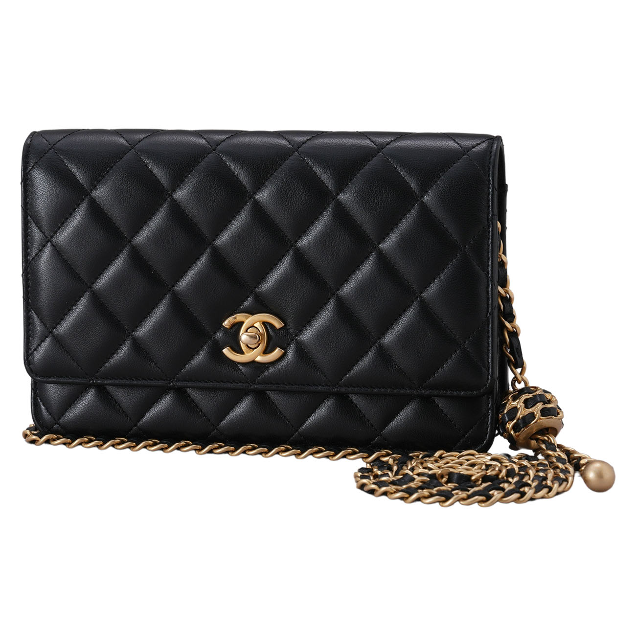 CHANEL(USED)샤넬 AP1450 램스킨 클래식 골든볼 WOC