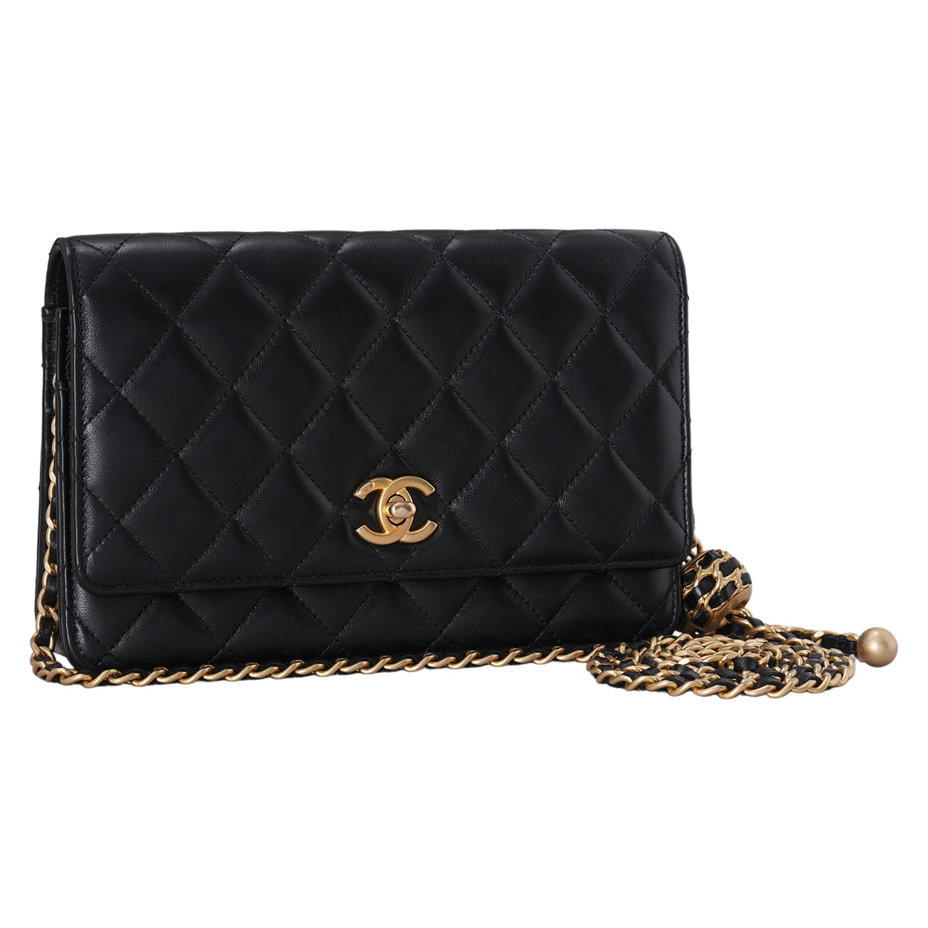CHANEL(USED)샤넬 AP1450 램스킨 클래식 골든볼 WOC