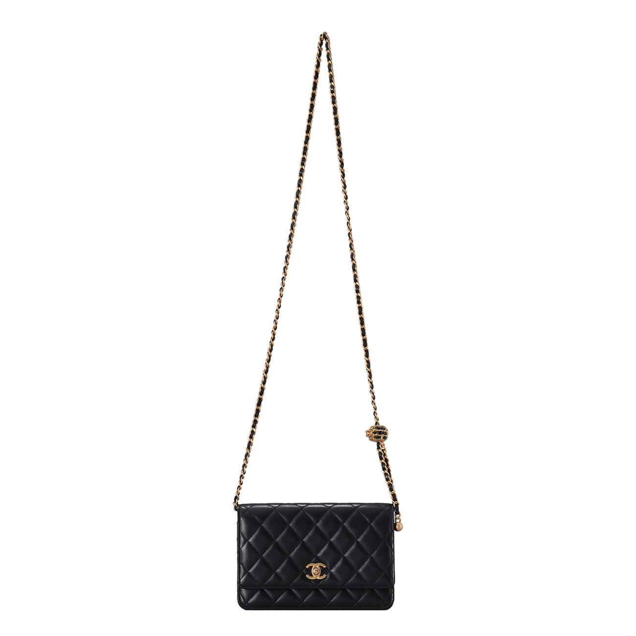 CHANEL(USED)샤넬 AP1450 램스킨 클래식 골든볼 WOC