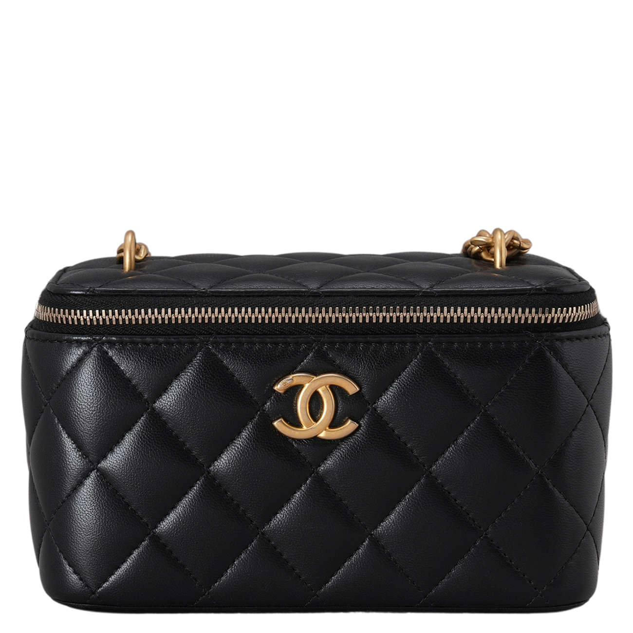 CHANEL(USED)샤넬 까멜리아 골든볼 베니티 블랙