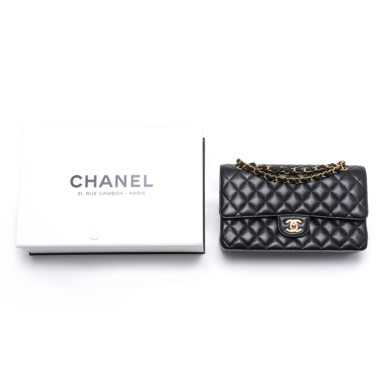 CHANEL(USED)샤넬 캐비어 클래식 미듐 플랩백