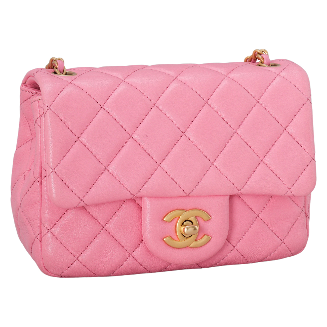 CHANEL(USED)샤넬 램스킨 클래식 골든볼 쁘띠삭 크로스백