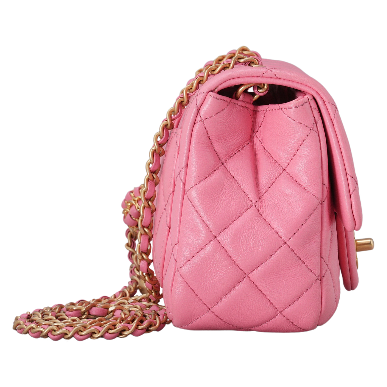CHANEL(USED)샤넬 램스킨 클래식 골든볼 쁘띠삭 크로스백
